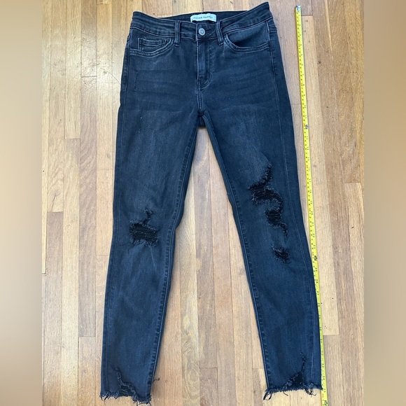 Flying Monkey | Women’s black distressed skinny jeans - Picture 12 of 16